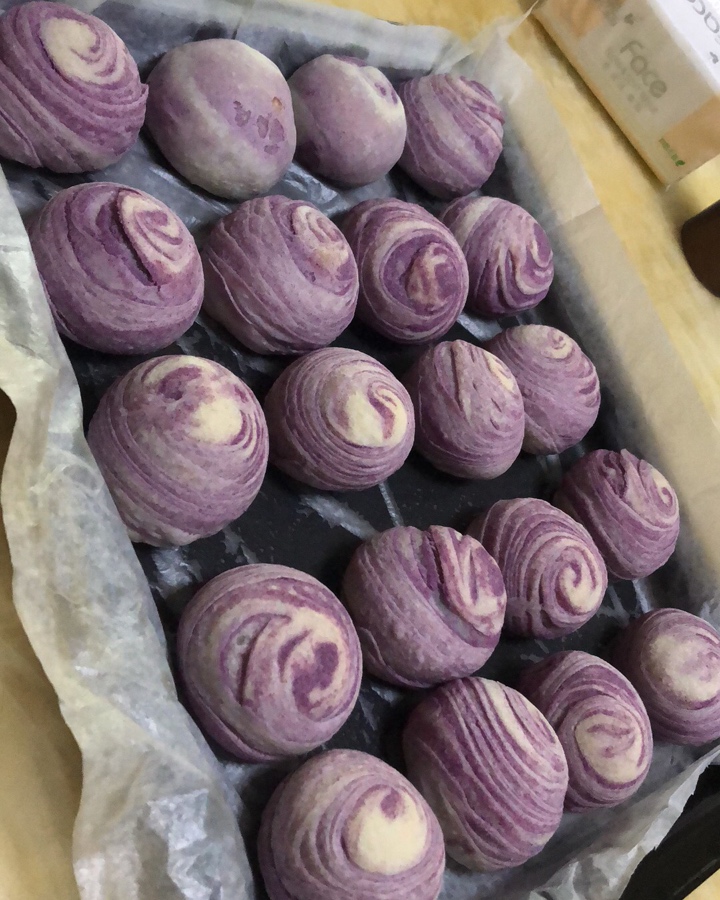 紫薯蛋黄酥（不用出膜也超级酥）