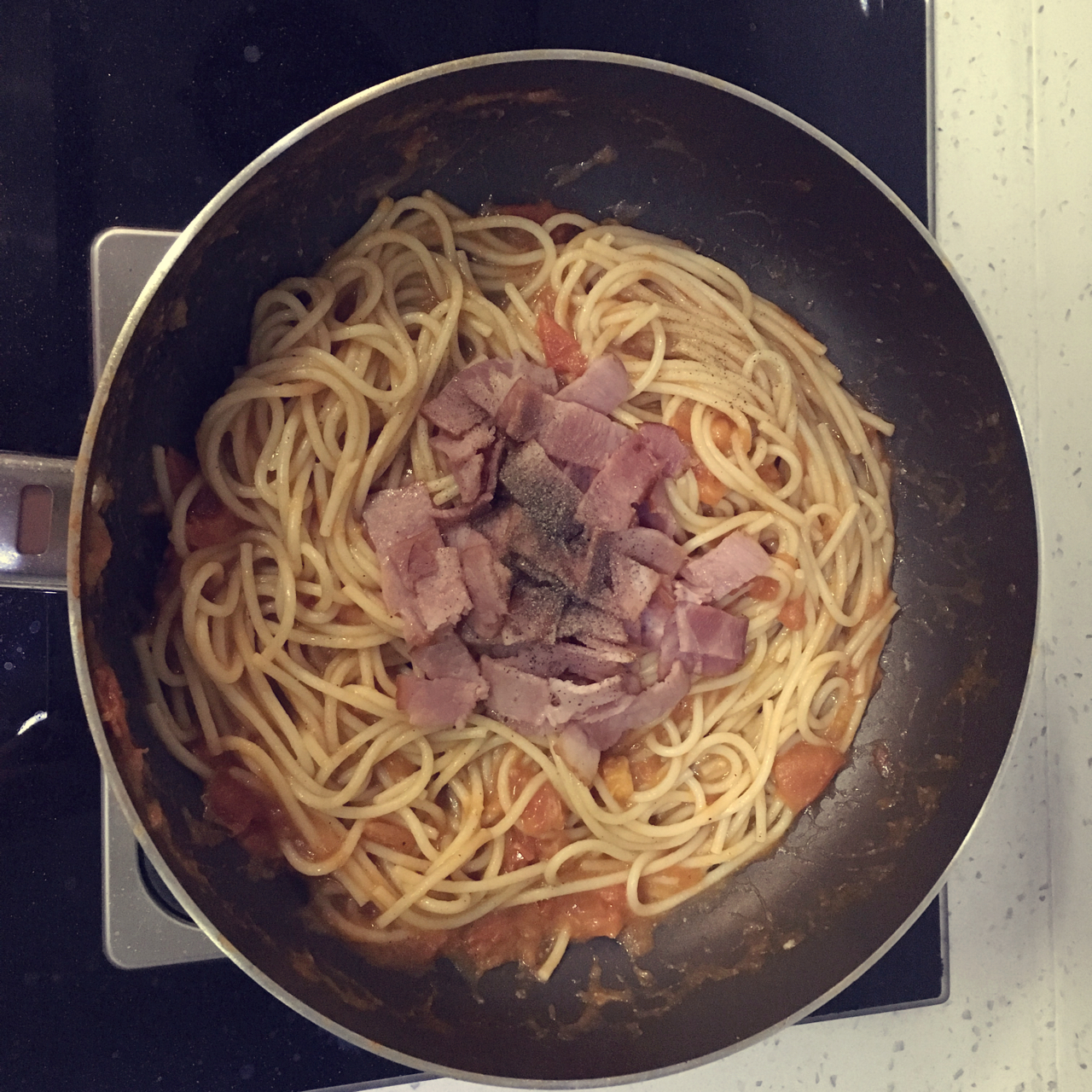 培根番茄意大利面