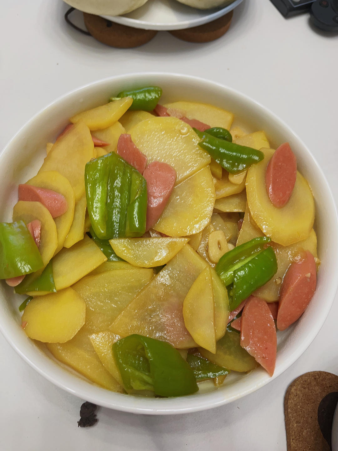 土豆片炒火腿肠