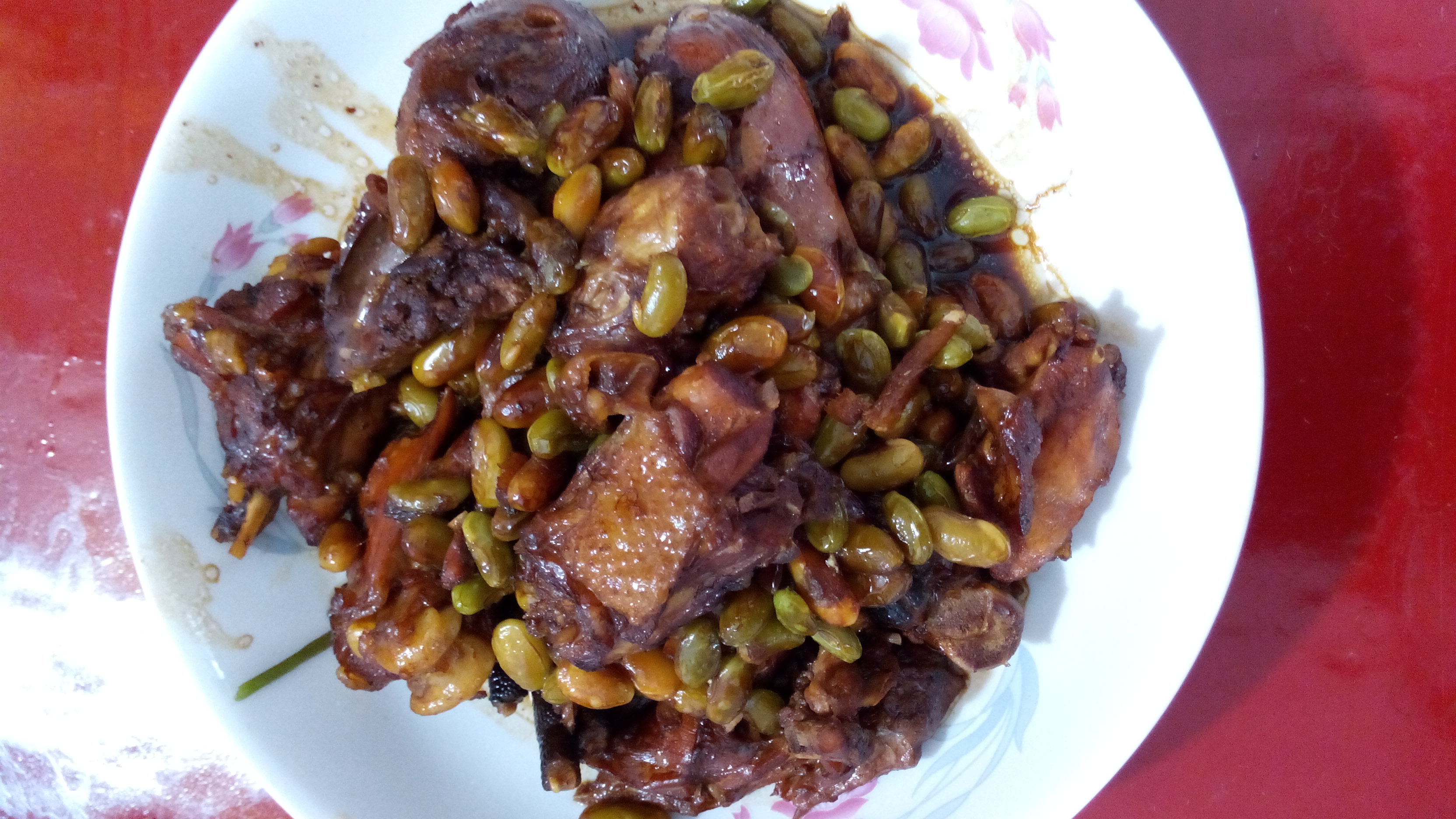 毛豆烧鸡