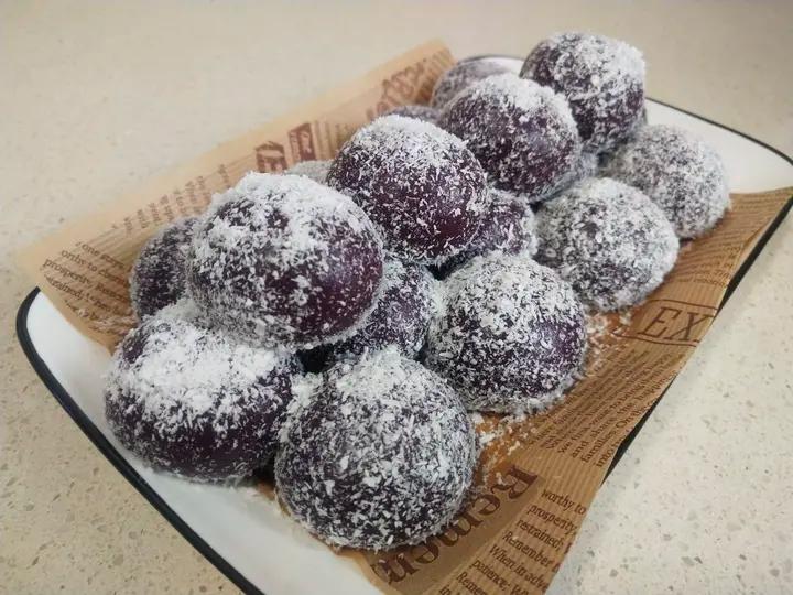 紫薯糯米糍（超简单）