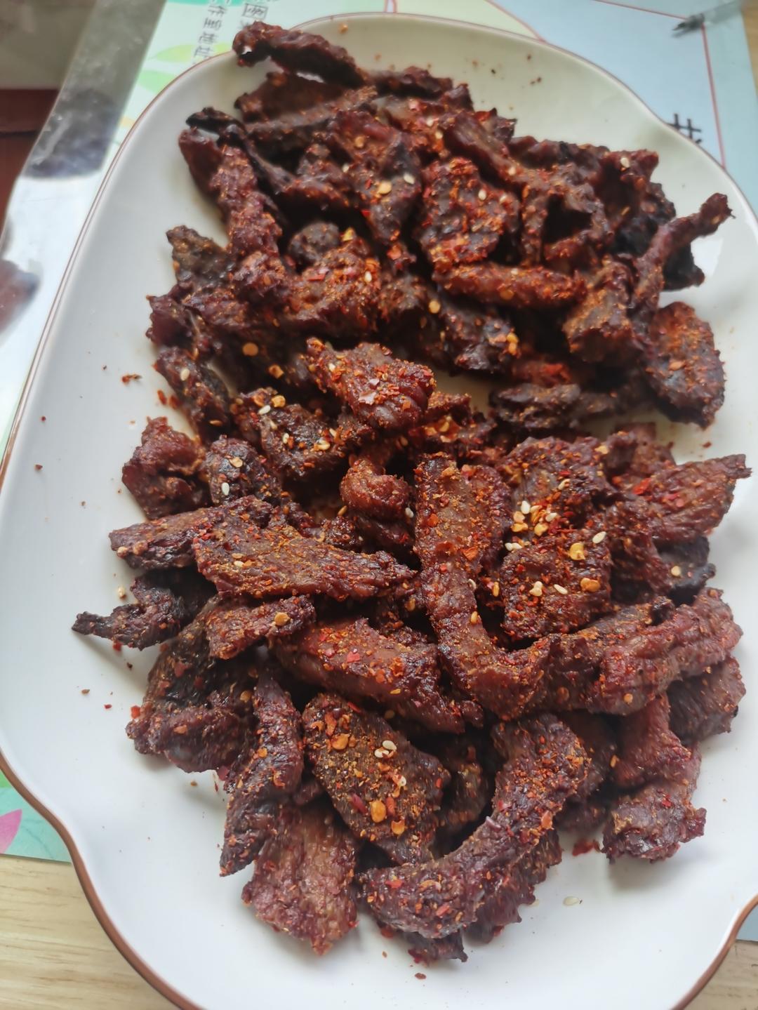 出游零食自己做｜香辣牛肉干（空气炸锅极简版）