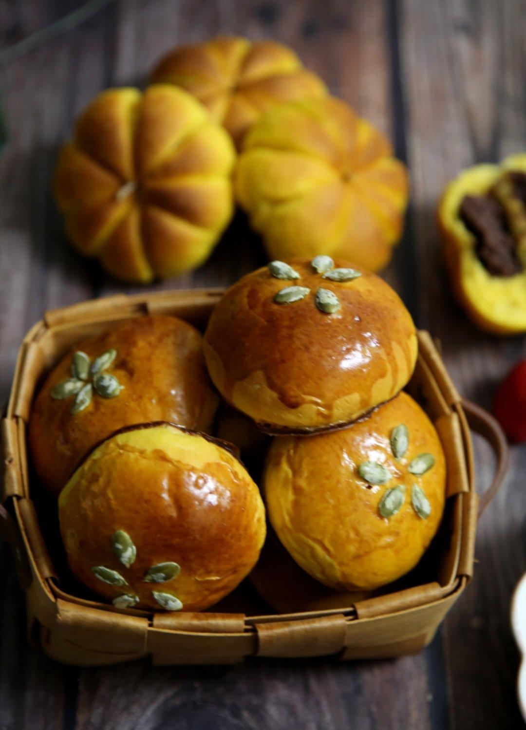 南瓜奶油小餐包（一次发酵）