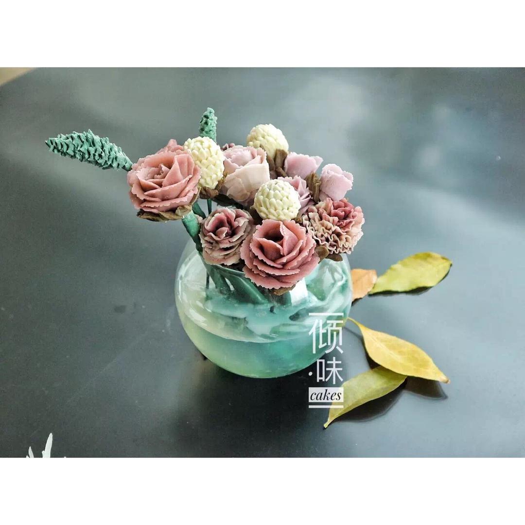 韩式豆沙裱花蛋糕