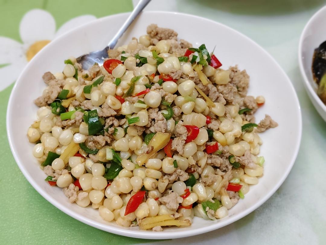 玉米炒肉末【超级下饭的快手家常菜】
