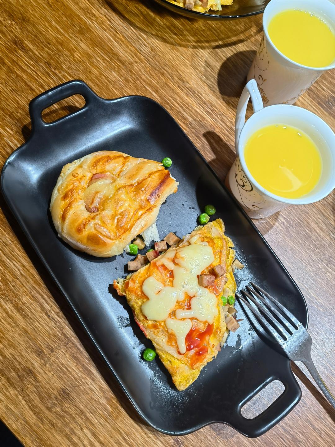 芝士鸡蛋什锦卷