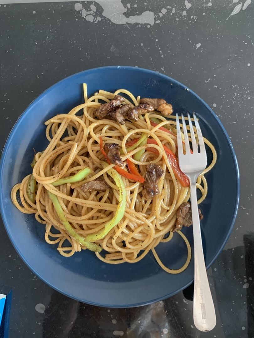 比餐厅好吃的黑椒牛柳意面🍝零失败简单教程