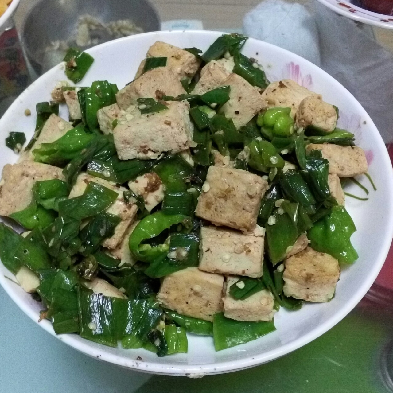 青椒冻豆腐