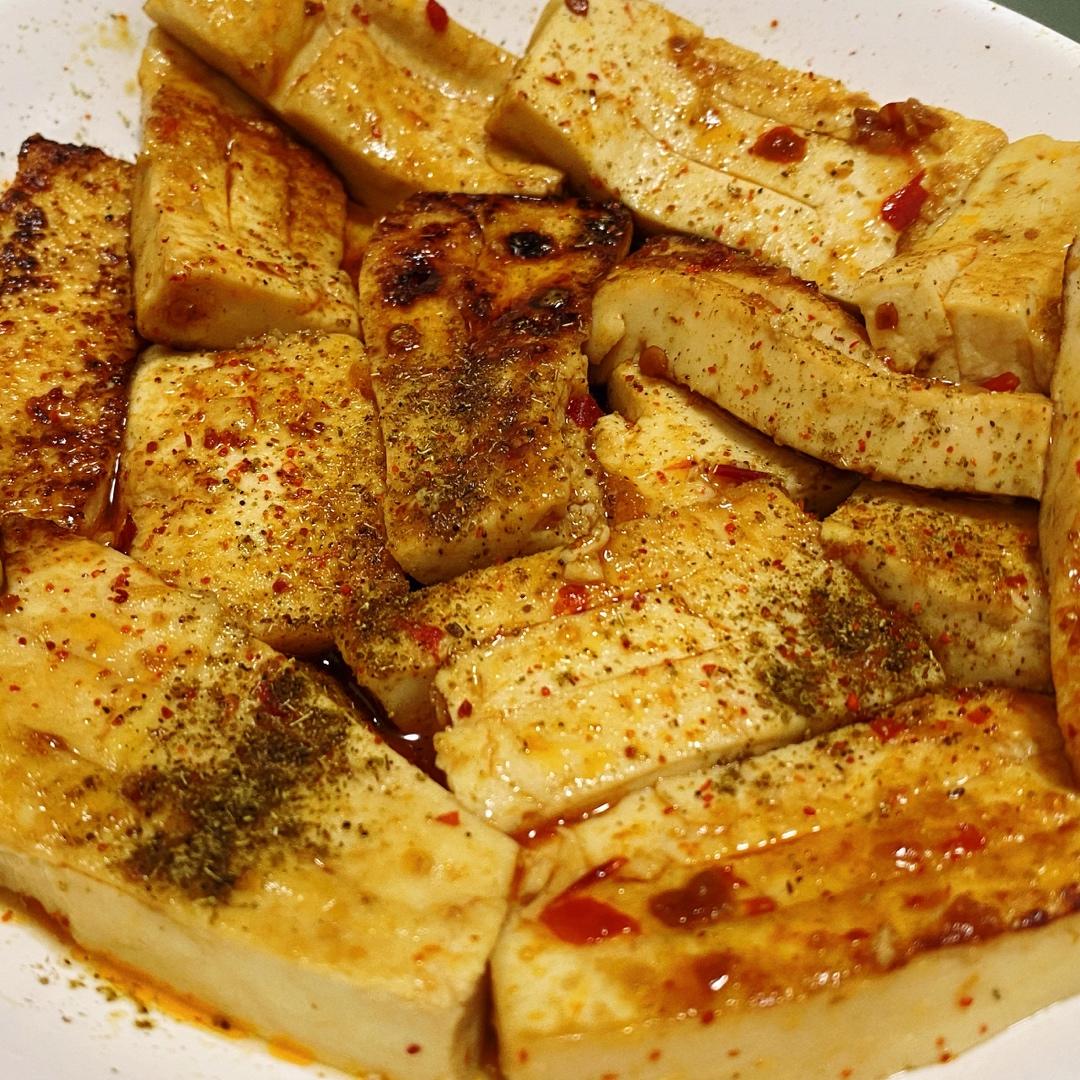 gnalniv做的家庭版香煎铁板豆腐