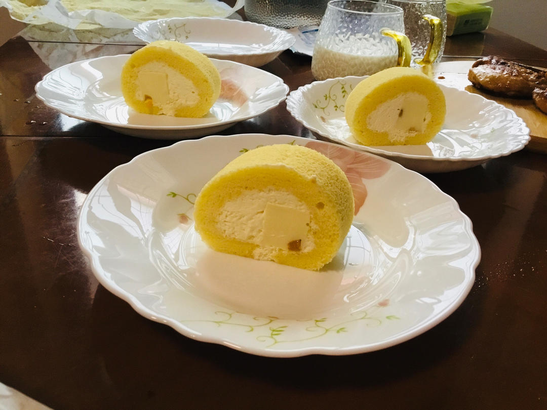 几分甜香芋奶冻卷/卷不裂配方+新鲜香芋奶油+入口即化奶冻/烘焙视频蛋糕篇7「薄卷」
