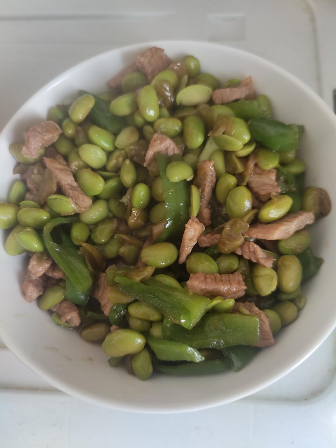 毛豆炒肉
