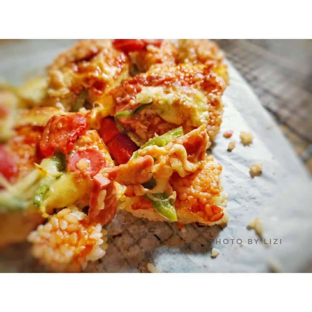 剩米饭的华丽转身-米饭披萨