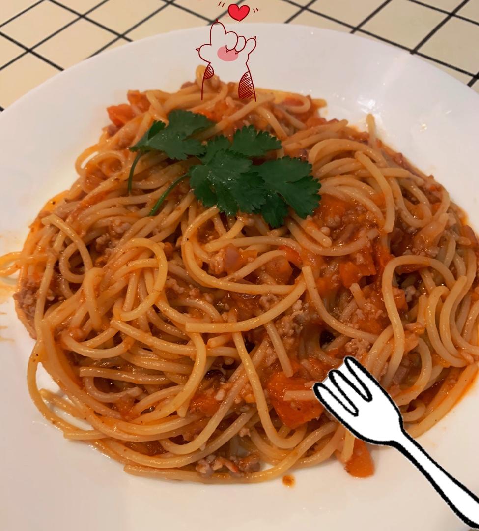 番茄肉酱意大利面
