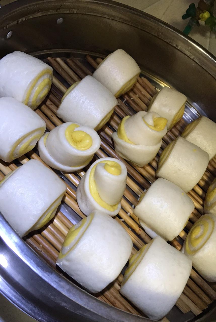 奶香金银卷 Chinese Steamed Pumpkin Bun