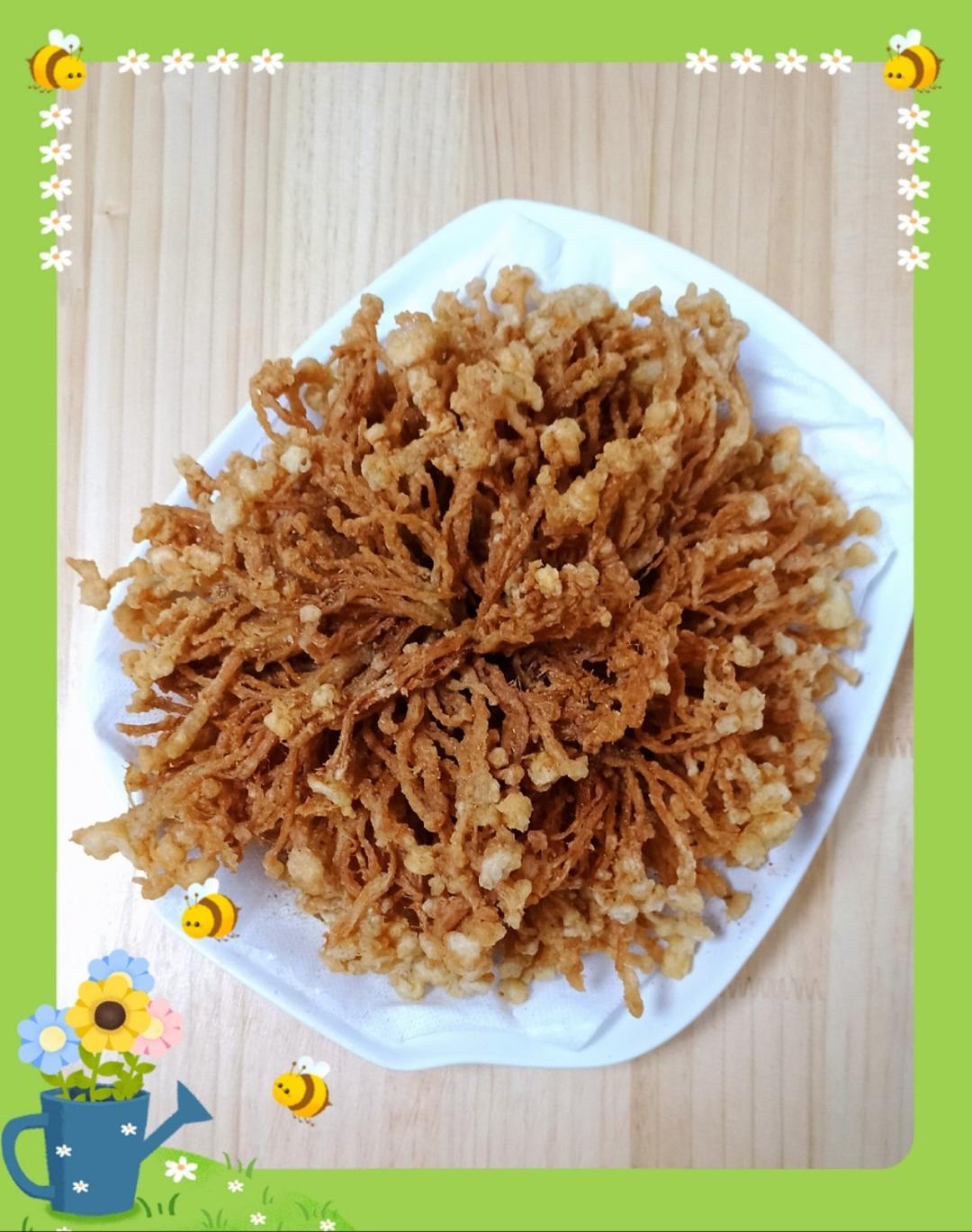 爆炸好吃的椒盐金针菇（厨房菜鸟秒变大厨）