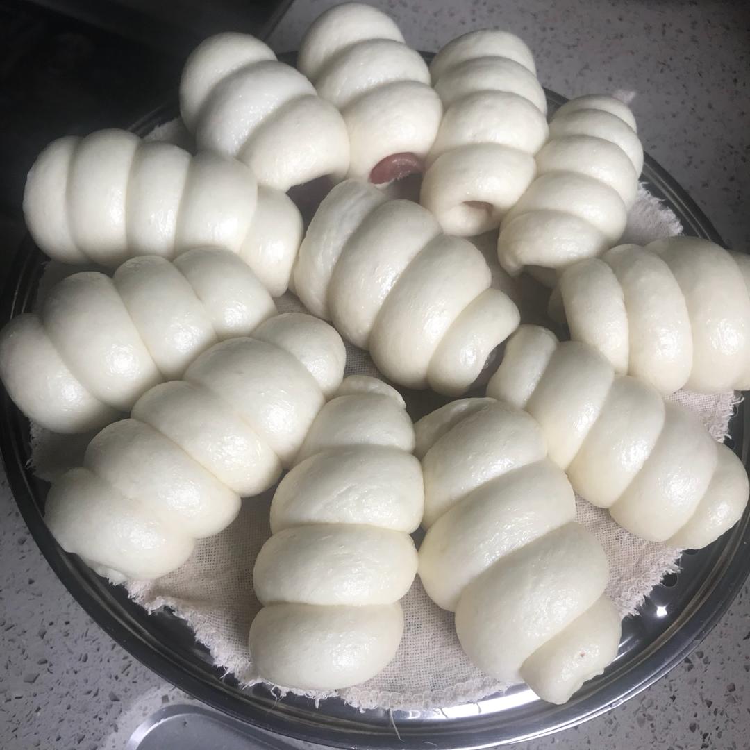 快手火腿卷～一次发酵