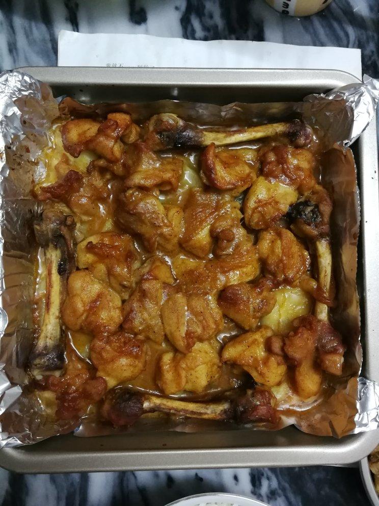 新奥尔良烤鸡腿土豆