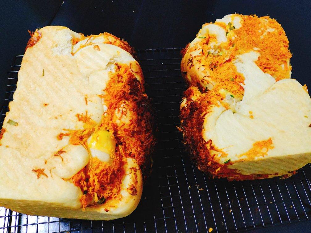 香葱肉松手撕吐司