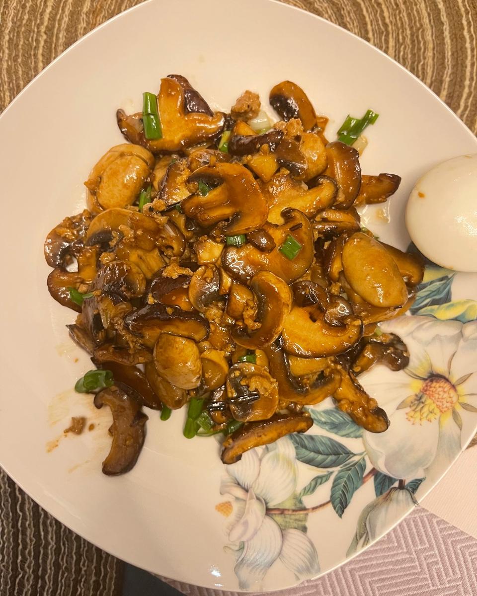 蚝油炒双菇