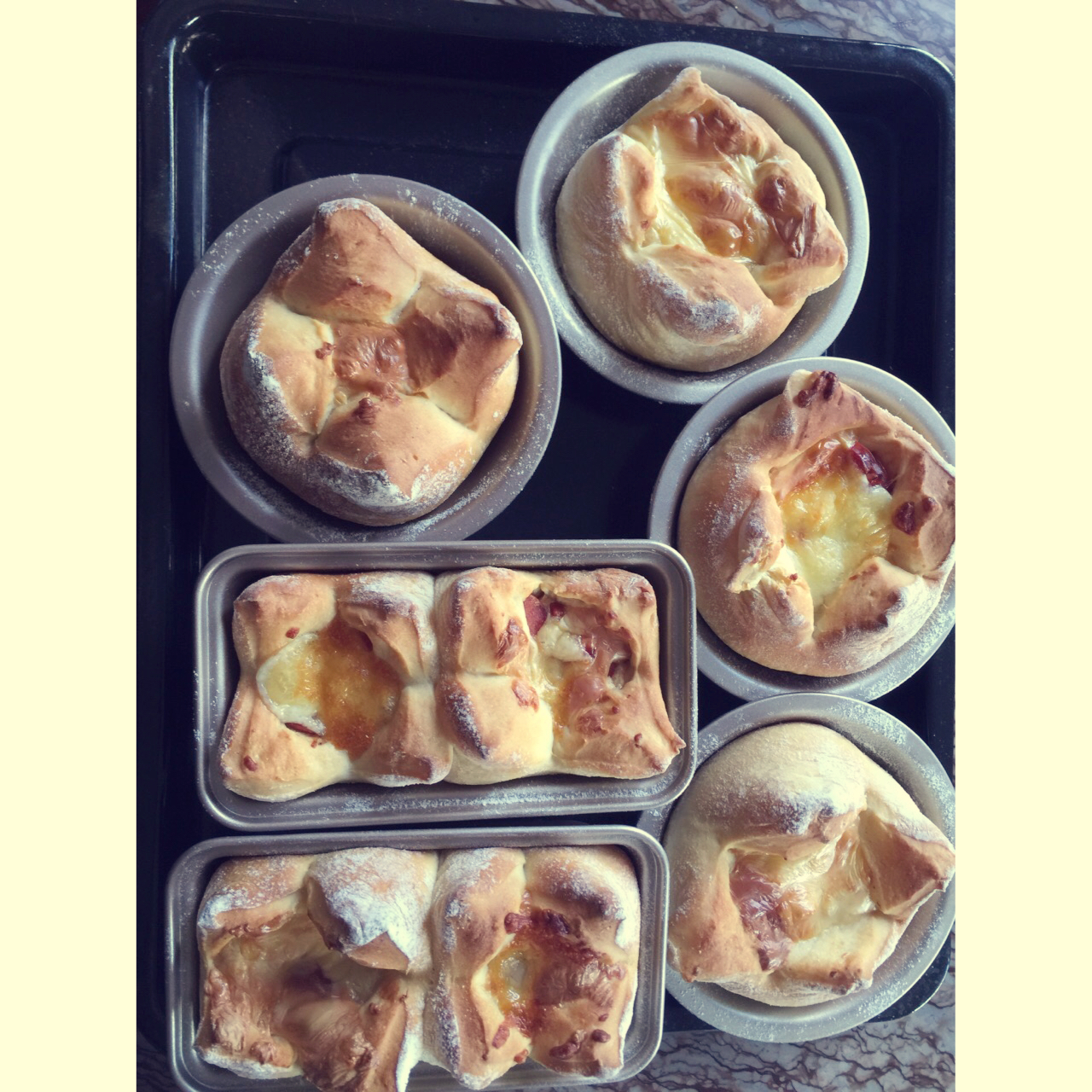 全麦芝士熔岩面包