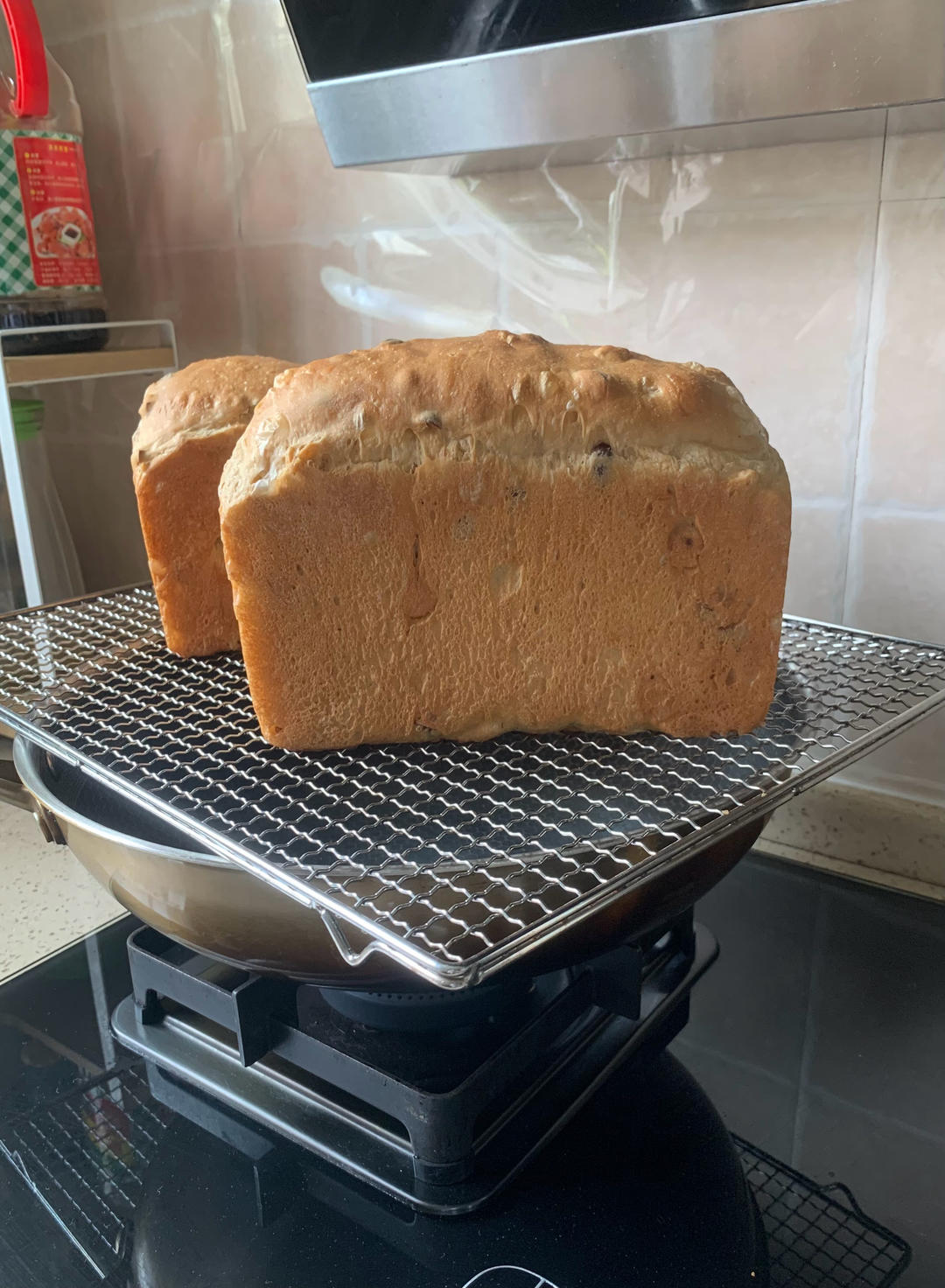 红枣核桃料多多，一炉8条小吐司记录