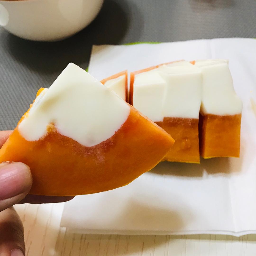 木瓜奶冻——（详细步骤）