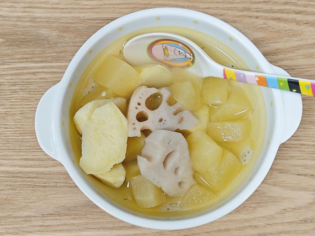 肉桂红薯莲藕苹果甜汤