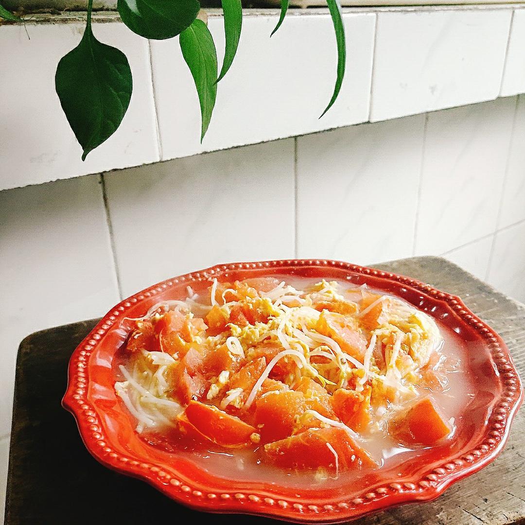 #排毒汤#西红柿豆芽汤