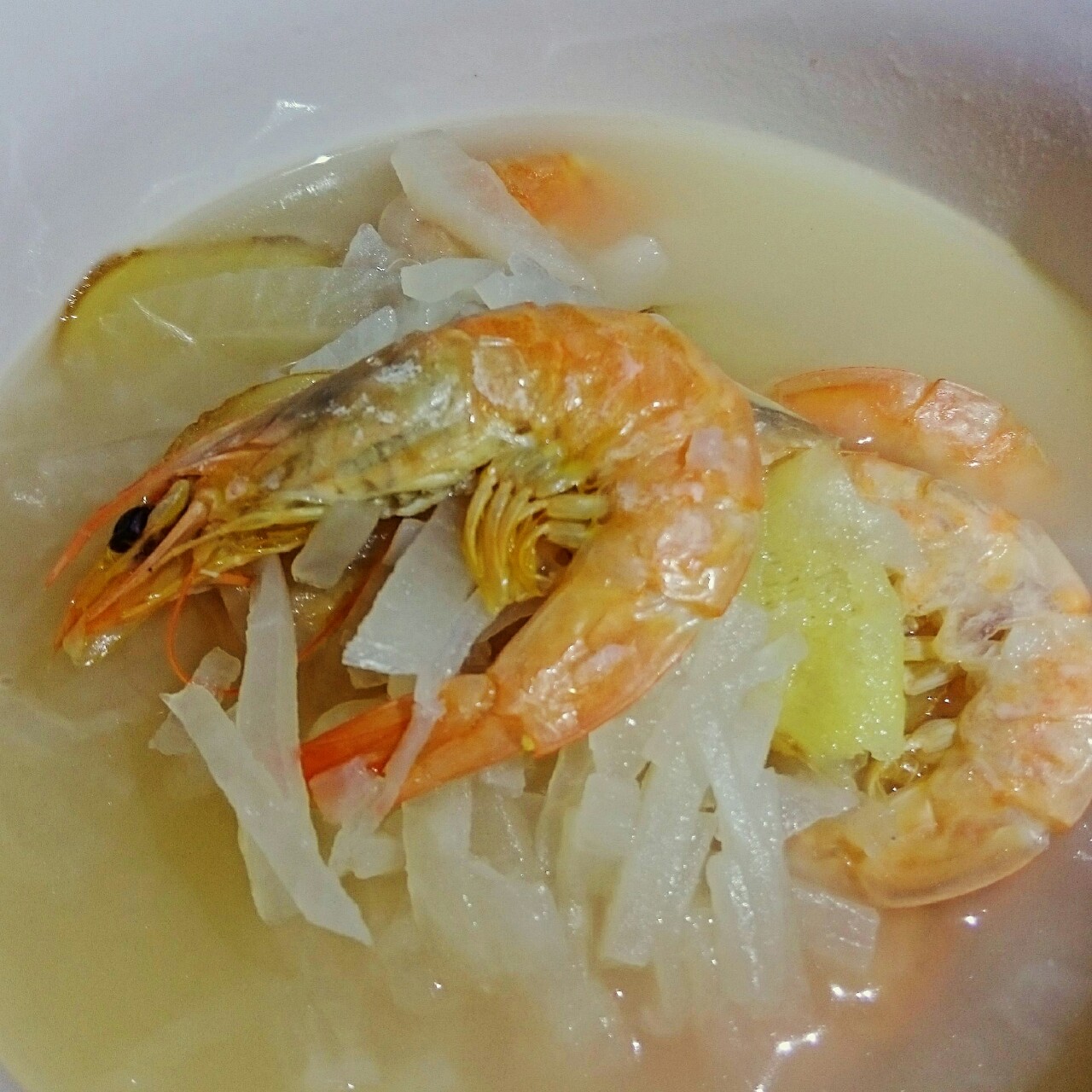 虾干萝卜丝汤