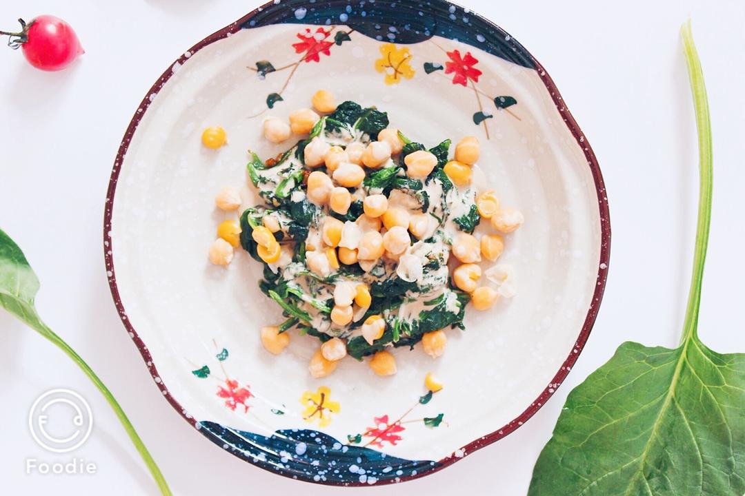 菠菜鹰嘴豆温沙拉 【冬天也可以愉快吃的沙拉】