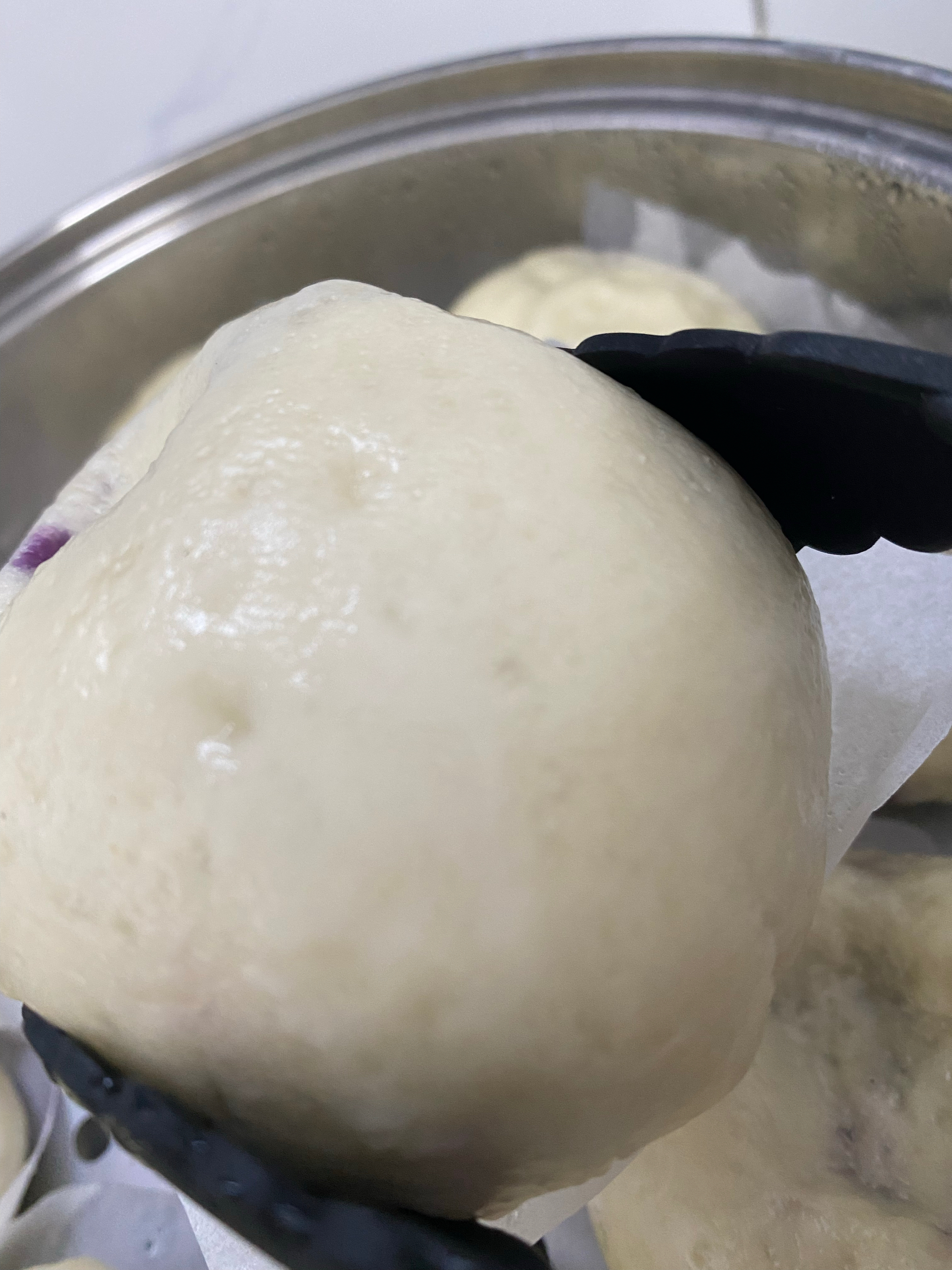 奶香暄软紫薯包的做法 步骤4