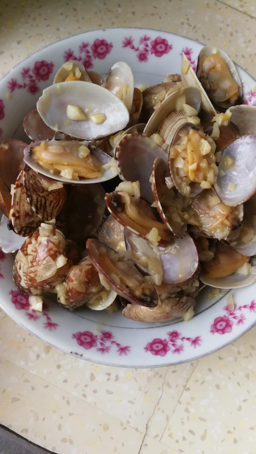 家常蒜蓉花甲（蛤蜊）蒜蓉花蛤饭店口感