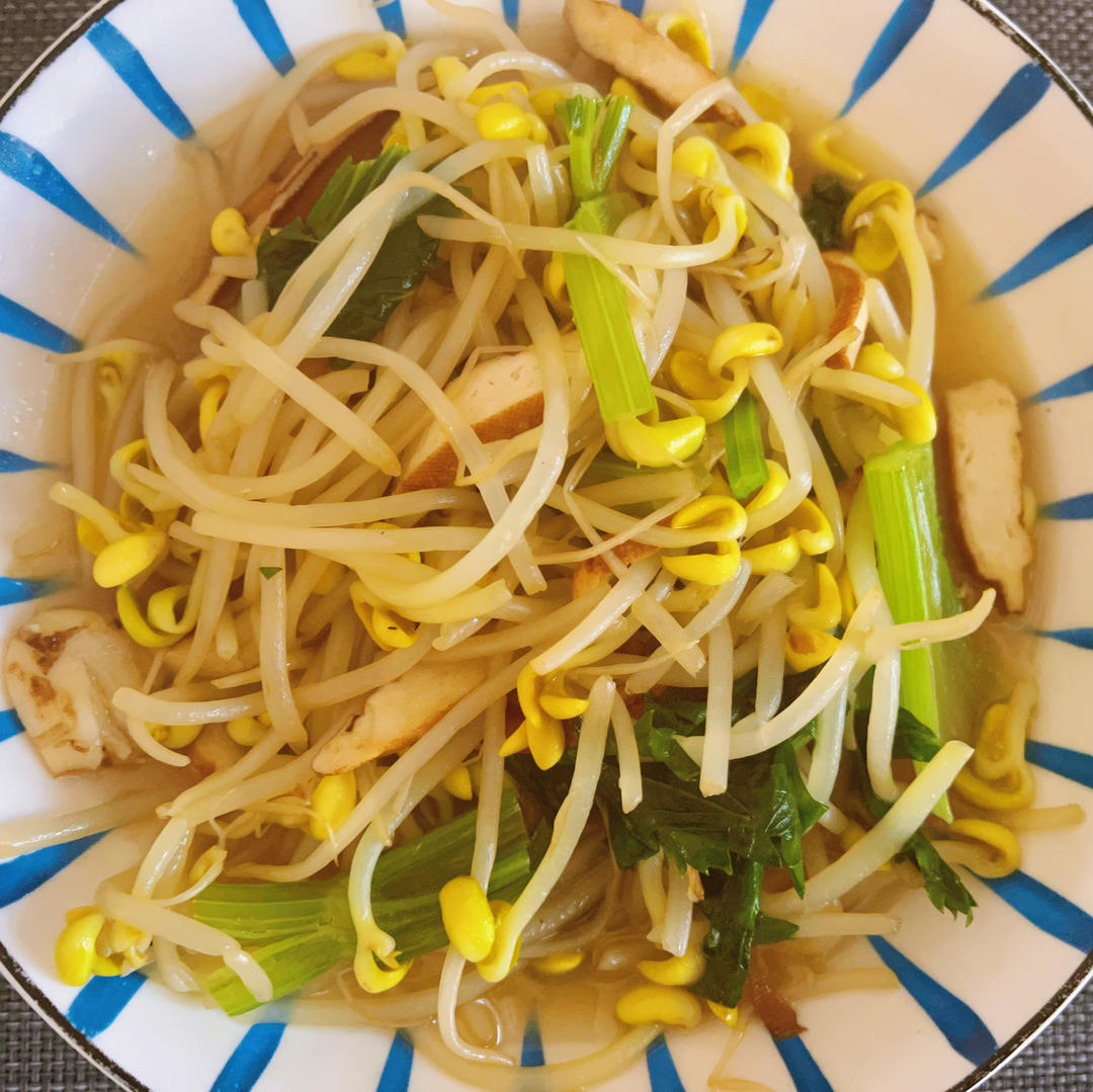 豆干炒豆芽家常小菜