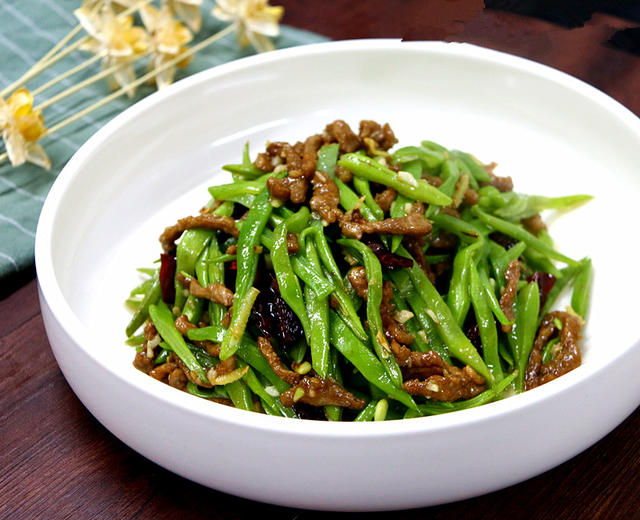 家常菜扁豆肉丝,四季豆肉丝的做法