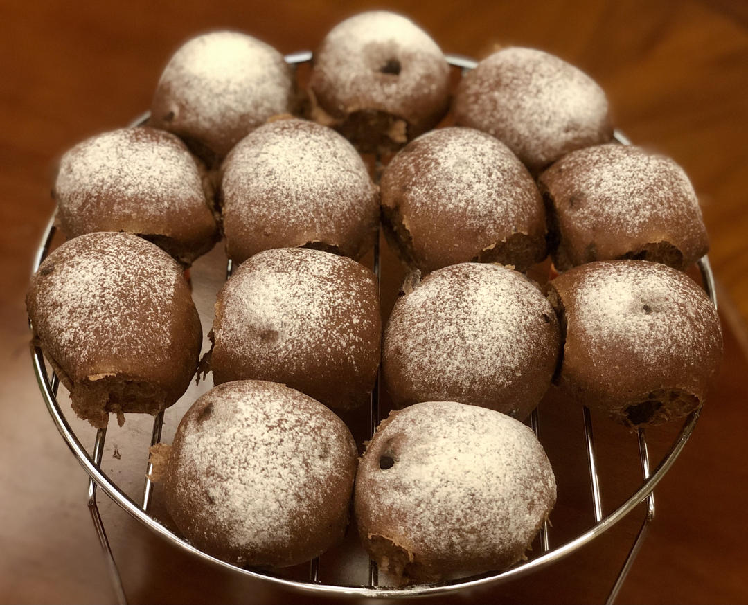 双重巧克力爆浆小餐包