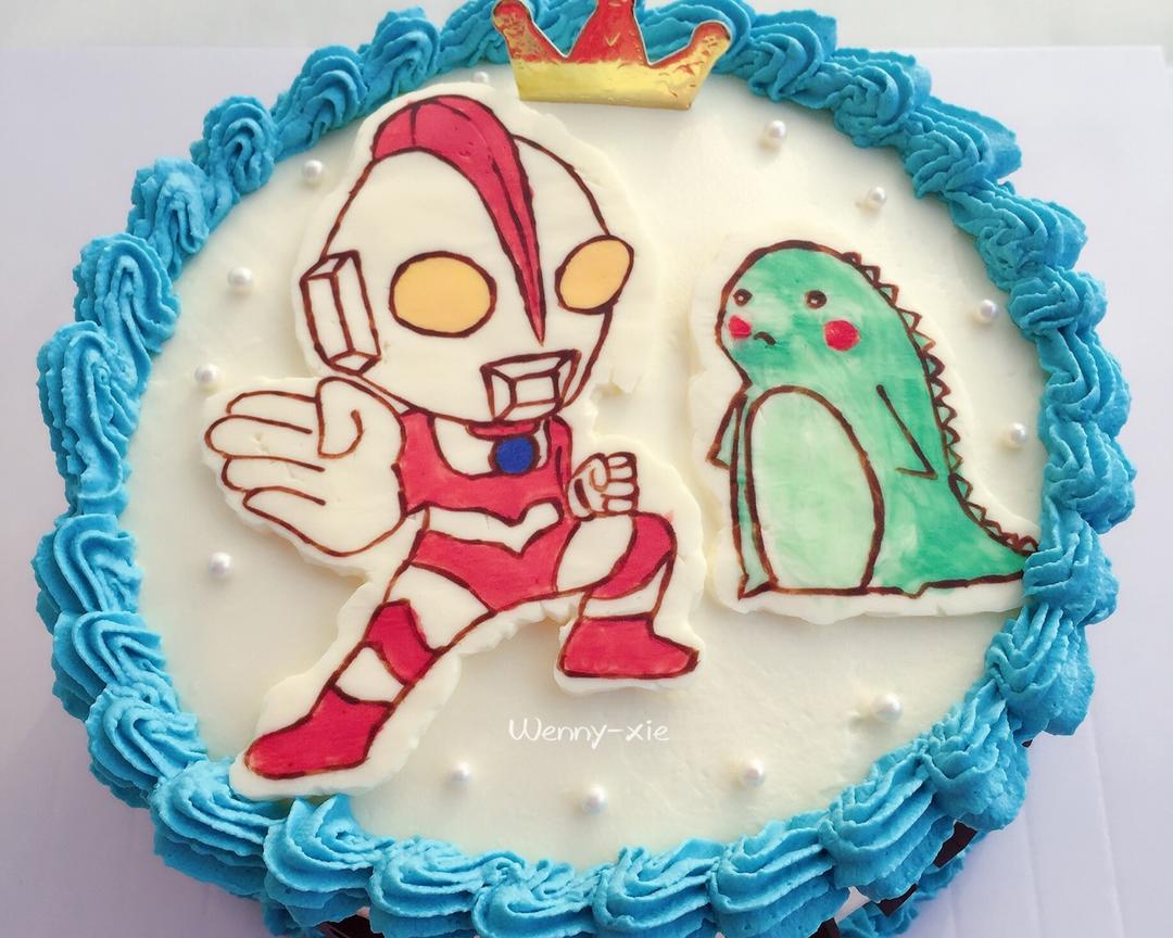 奥特曼生日蛋糕的做法