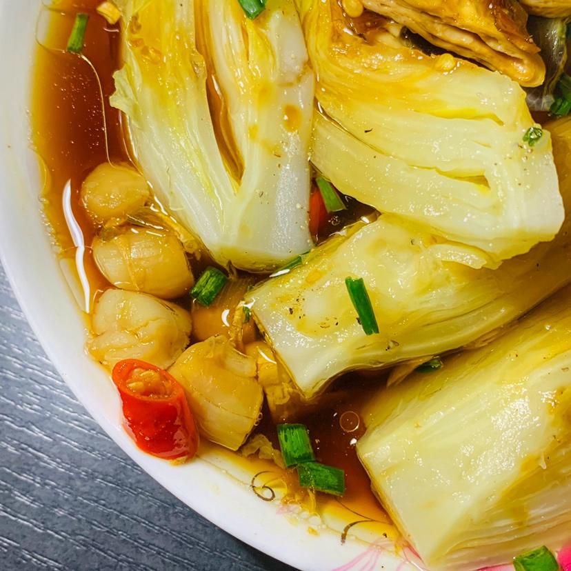 瑶柱蒸豆笋娃娃菜