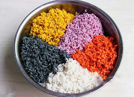 彩色糯米饭的做法