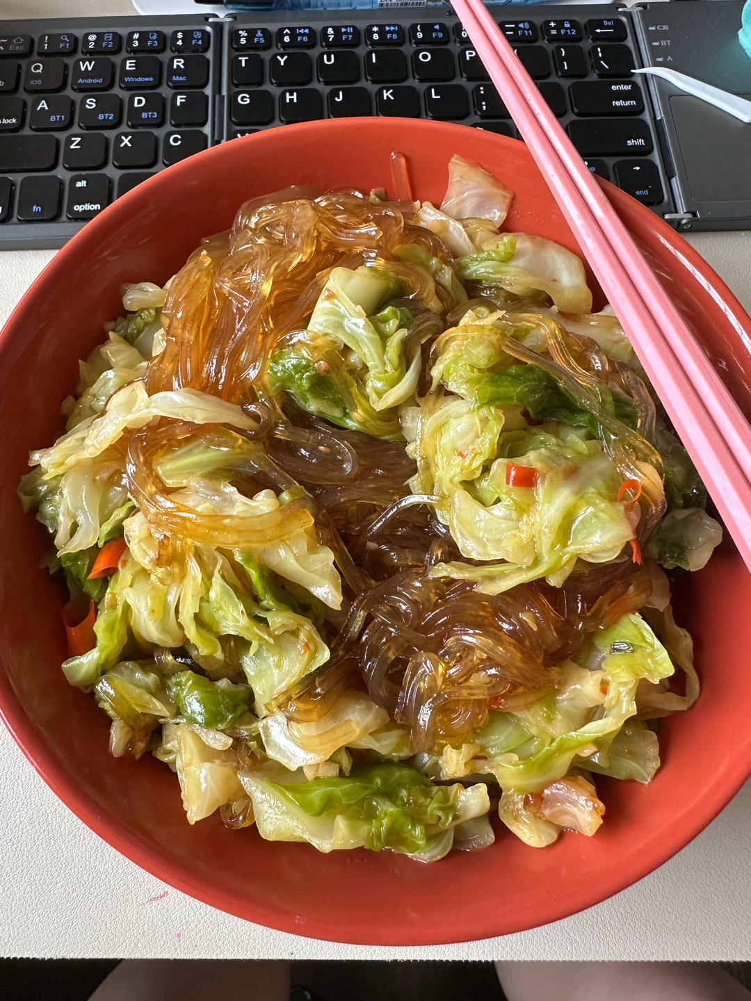 最近爱吃粉丝粉条～包菜炒粉丝
