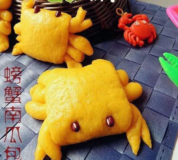 螃蟹南瓜包·Pumpkin Crab Pao的做法