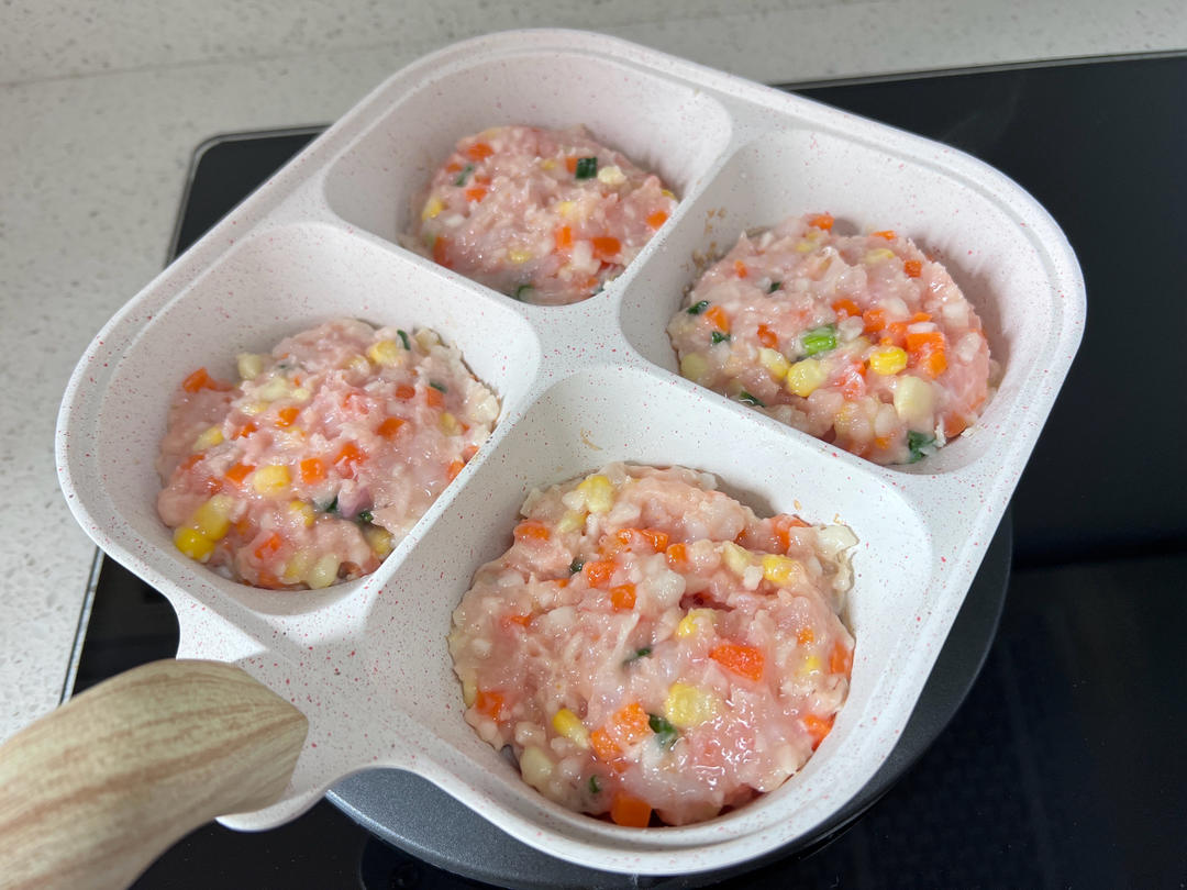 【女儿极力推荐】虾饼颗粒感玉米粒胡萝卜丁早餐搭档满口虾肉健身减脂蛋白质