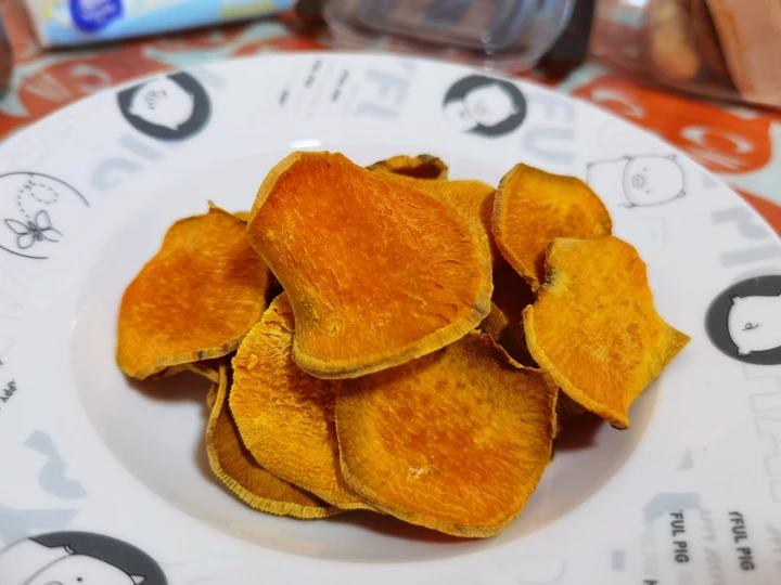 保证脆的烤红薯片（无油）