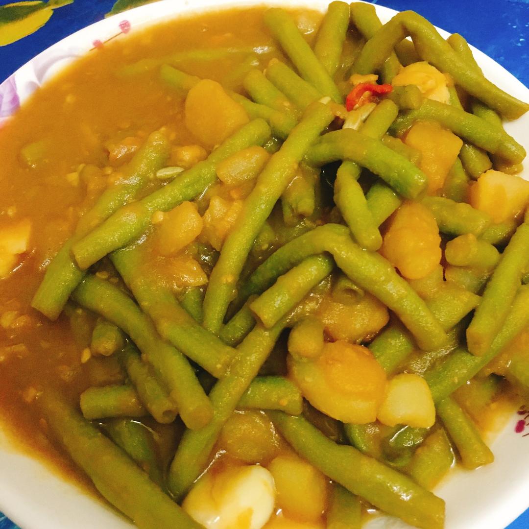 土豆炖豆角