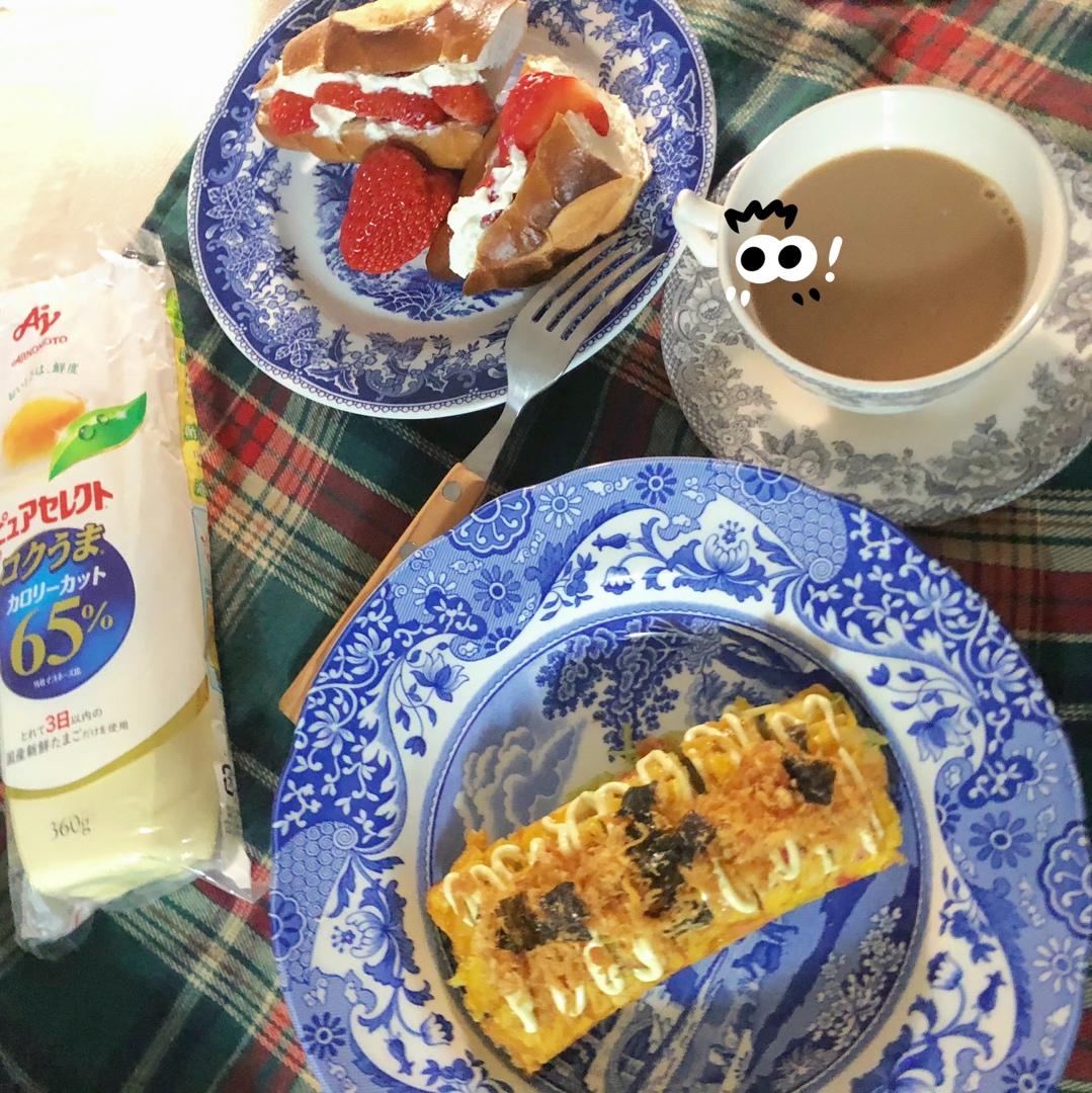 减脂早餐✨ ｜ 蟹柳包菜厚蛋烧