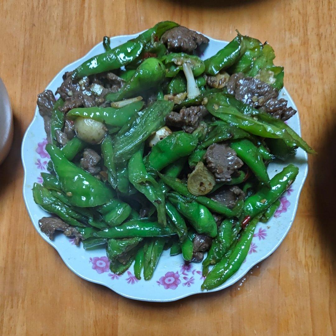小炒青椒牛肉
