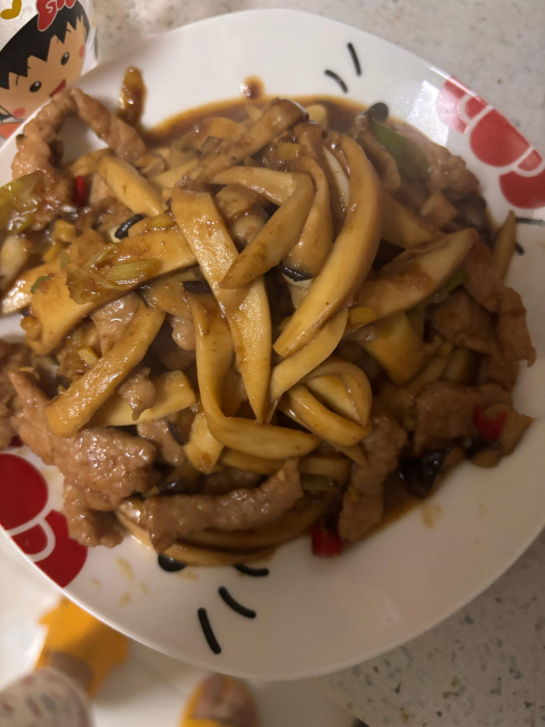 杏鲍菇炒肉丝