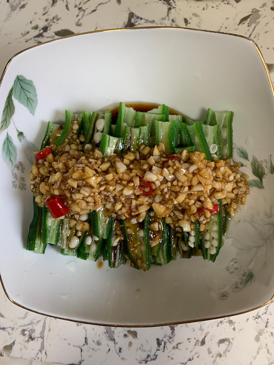 简单易学，家庭版：凉拌秋葵