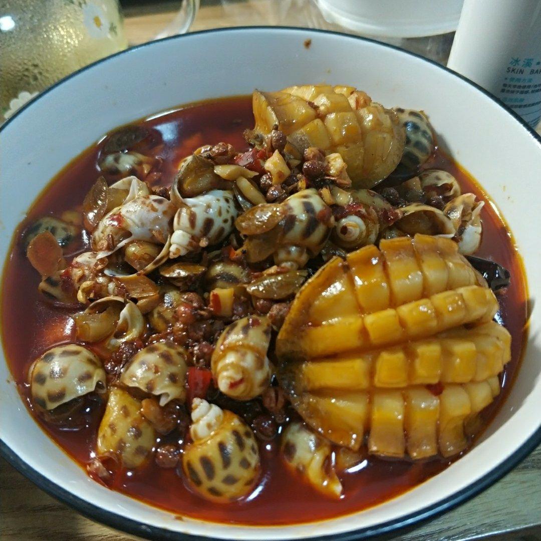 辣酒煮花螺