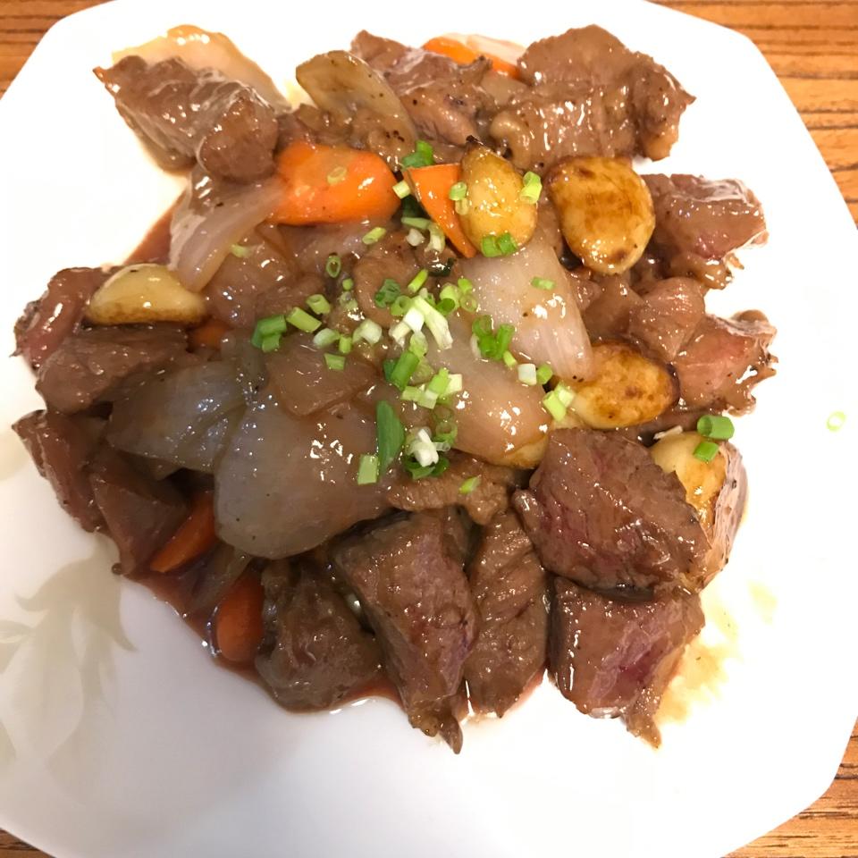 黑蒜子牛肉粒
