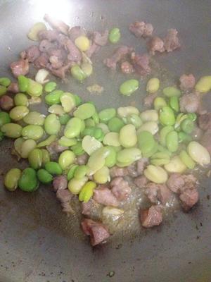 蚕豆肉丁酸菜炒笋的做法 步骤8